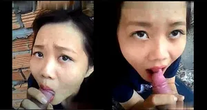 Người tình liếm cây hàng ở vườn sau nhà